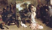 Gustave Courbet Detail of the Studio of the Painter,a Real Allegory oil painting